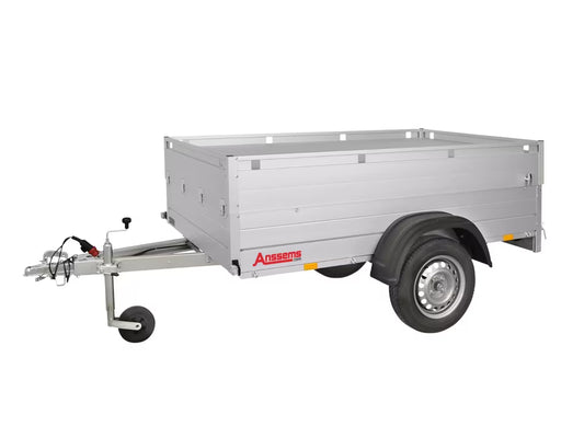 Anssems GT750 251×126 HT – Single Axle Utility Trailer with Cover & Railing